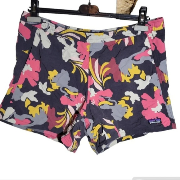 Patagonia floral swim bermuda outdoors hiking travel shorts drawstring small - Picture 1 of 8